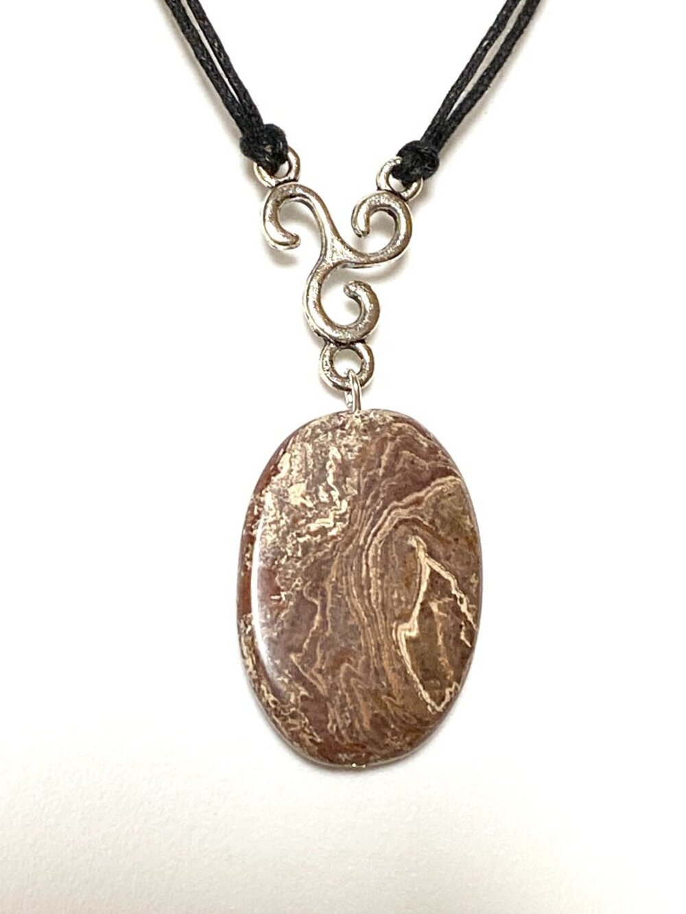 2/$20, Natural Earthy Brecciated Jasper Necklace, Genuine Gemstone Cord Necklace